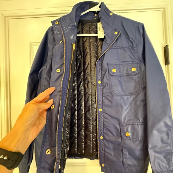 J.Crew women’s waxed blue field jacket. - Picture 9 of 12